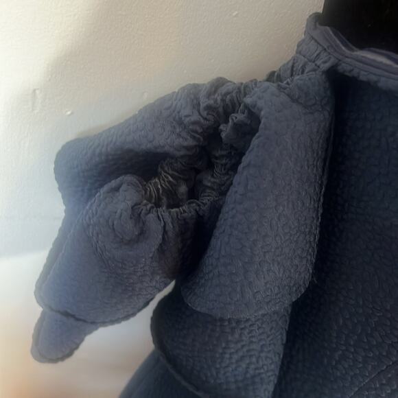 KEEPSAKE THE LABEL MAGNOLIA OFF THE SHOULDER NAVY DRESS SIZE S - Picture 10 of 12